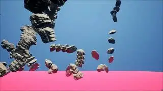Beach Rock Bench Falls 4K