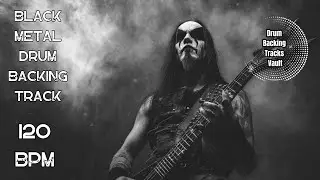 Black Metal Drum Backing Track 120 BPM | Mid-Tempo Atmosphere | Royalty Free Drum Loop