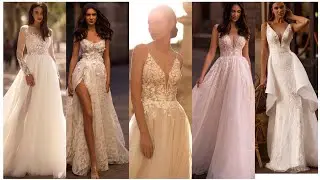 Wedding dress that combines modern style with classic elegance. 