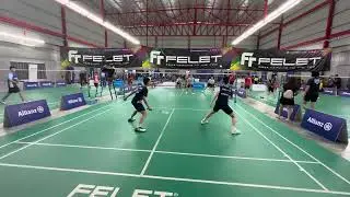 Jia Hong & Daven Wong vs Ng Deng Jay & Ong Kai Xuan. Double U15
