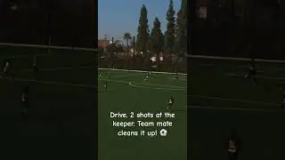 Drive right at the kick off. Miss 2 shots & my team mate scores! ⚽️ #soccer #futbol #goals #shorts