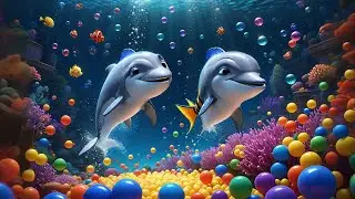 Four Dancing Dolphins in a Bubble Show + More Nursery Rhymes & Kids Songs