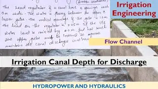 Irrigation Canal Depth for Discharge