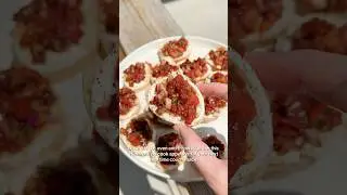 Sun-dried tomato bruschetta 🍅✨ #summerrecipes #easyrecipe #appetizer #momlife