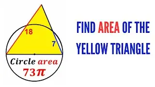 Can you find the area of the Yellow shaded triangle? | (Circle) | #math #maths | #geometry