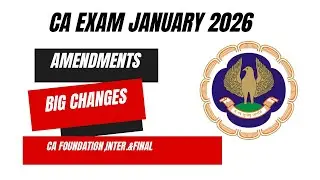CA Exam January 2026 Syllabus Big Changes official Announcement by ICAI |CA foundation,Inter & Final