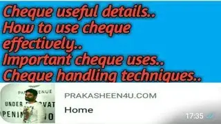 Cheque unique details!!!! What is a Cheque? Types of Cheques? Order, Bearer, Crossed, Inchoate chq.