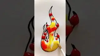 🔥Satisfying Fire #art #artist #artwork #acrylic #satisfying #fire #colors #shorts