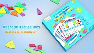 D-FantiX Magnetic Fraction Tiles & Circles Set for Kids | Math Manipulatives & Montessori Learning