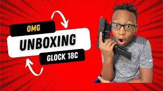 Распаковка полностью автоматического пневматического пистолета Glock 18c