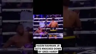 HASIM RAHMAN JR GETS KNOCKED DOWN BY GREG HARDY!#greghardy #ksi #loganpaul #knockdownlive #dazn