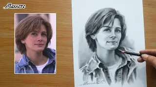 How to Draw Human Face Julia Roberts Pencil Drawing Step by Step for Beginners