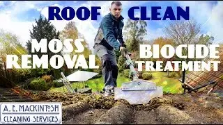 Roof Clean Moss Removal And Biocide Treatment