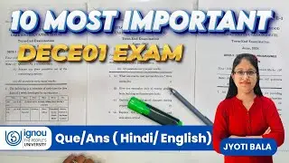 📚📚DECE-01 IGNOU | Top 10 Most Important Questions & Answers for Exam 2025