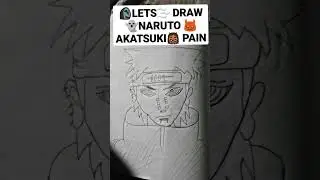 akatsuki pain drawing || #animie #naruto #akatsukipain #narutodraw #paindraw #trending #youtubeshort