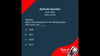 Aptitude Preparation || Series
