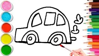 How To Draw cute Car  Drawing, Painting & Coloring For Kids and Toddlers_ Child Art 🐋🌈🎨
