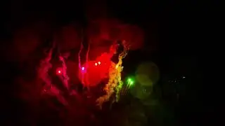 Fire work drone flying in firework clip 16:9