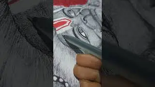 Hanuman Ji Birthday Special | Powerful Hanuman Pen Art ✍️🔥 | Jai Bajrangbali #jayshreeram #trending