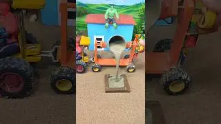 DiY Mini Tractor Real Working Cement Mixer Machine Project | Diy Construction #shorts #youtubeshorts