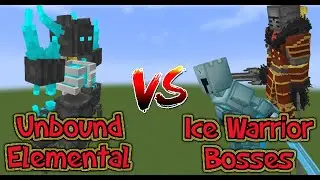 Unbound Elemental vs Ice Warrior Bosses | Minecraft Mob Battle