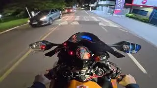 SAINDO DO BAR DE MOTOQUEIRO DE CBR 1000RR galera ficou em choque 🤯