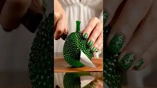 🍈 Jackfruit Glass Cutting ASMR | Juicy Yellow Pods & Oddly Satisfying Sounds ✨🔪
