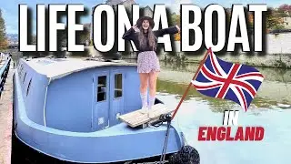 Life On A Self-Sufficient River Boat + FULL TOUR In Bath England
