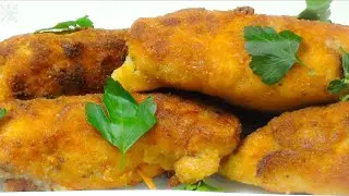Delicious CREAM CHEESE STUFFED CHICKEN FILLETS -Easy SNACKS