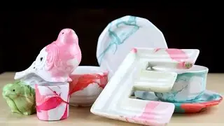 How To Marble Ceramic Pottery - Easy DIY Craft | Simplemost