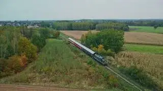 Turkol na linii 115 i 25 z lotu ptaka -  BIESZCZADY 2025 - Starym pociągiem ku jesieni