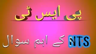 Pst NTS All Previous Papers