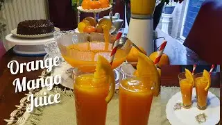 Refreshing Orange And Mango Juice/ No Sugar/Pure Fruit Drinks