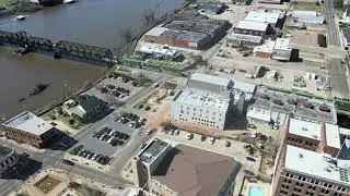 Downtown Monroe LA Drone Footage - 2-25-24