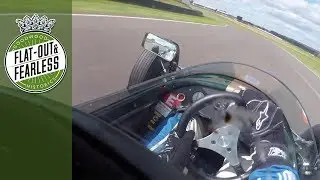 On board classic Brabham visor cam at Revival