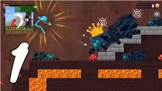 Stickman vs Craftman Gameplay Walkthrough #1 - Level 1 ~ 6 (Android, IOS)
