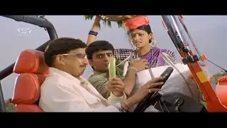 Vegetable Seller Woman Scolds Vishnuvardhan for Giving Lift | Jyeshta Kannada Movie Part-2