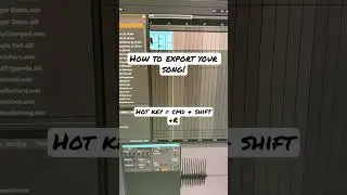 How to export audio in Ableton live.