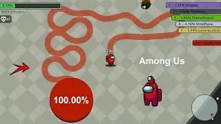 Paper.io 2 [Amogus.io] Map Control: 100.00% Among Us