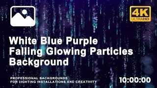 4K White Blue Purple Falling Particles – Dreamy Glowing Animated Background ✨🌌