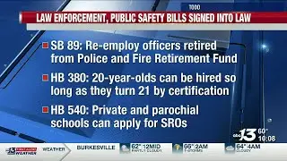 Law Enforcement, Public Safety Bills Signed into Law