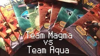 Opening 10 Pokemon Team Magma vs Team Aqua Booster Packs