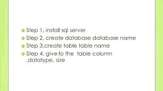 how to create database in SQL syntax