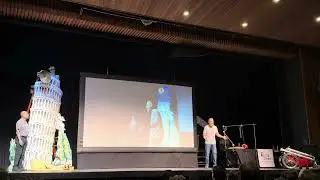 The Physics Show - gravitations force on objects falling straight down vs on a curve