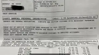 Fake DOT inspection? This bus owner got the worst service @ another shop i have ever seen!