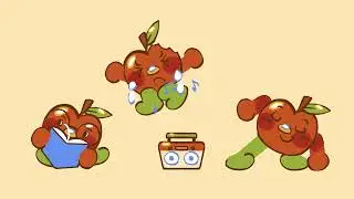 Animated Apple Stickers | Illustration