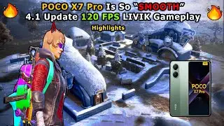 POCO X7 Pro PUBG Mobile BGMI 120 Fps 4.1 Frosty Funland Livik Gameplay Highlights 80+ Kills