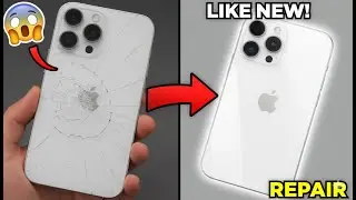 He thought it was destroyed... 😱 iPhone 14 Pro Back Glass Restoration