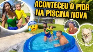 A PISCINA NOVA ALAGOU O QUINTAL!! *DEU MUITO RUIM* 😰