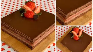 Saint valentin Entremet chocolat Fraise طارطة عيد الحب 2020 بالشوكولا و الفراولة